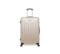 american travel - valise grand format abs brooklyn 4 roues 75 cm - beige beige