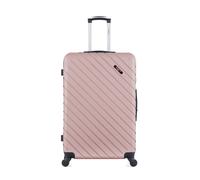bluestar - valise grand format abs cite 4 roues 75 cm - rose dore rose dore