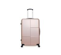 - valise grand format abs coronado 75 cm 4 roues - rose dore