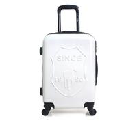 gentleman farmer - valise grand format darcy 75 cm 4 roues - blanc blanc