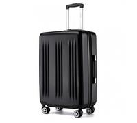 Valise Grande Rigide Valise de Voyage 75x47.5x29.5 cm Ultra Léger ABS Extensible Valises Trolley à 4 roulettes et Serrure TSA, Noir