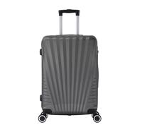 Valise Grande Taille 75cm - Bagage Soute XL 94L ABS Léger et Résistant - 4 Roues Doubles 360° Silencieuses - Cadenas 3 Chiffres - Gris Anthracite - TROLLEY ADC - Collection Elegance
