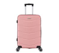 Valise Grande Taille Rigide 75cm - Soute Avion - Bagage XL léger ABS - 4 Roues pivotantes 360° - Fermeture zippée - Poignée télescopique - Rose Gold - Collection Wall TROLLEY ADC