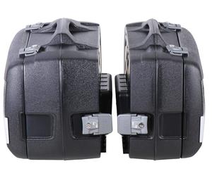 Valise Hepco & Becker Junior Flash argent Enduro (40 L gauche / 30 L droite) - noir