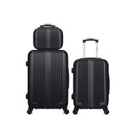 Valise - HERO - LIPARI - Lot de 3 - Noir - Coque rigide - Imperméable