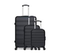 hero - lot de 3 - valise grand format, valise cabine et valise cabine xxs renoso - noir noir