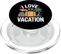 Valise I Love Vacation Tropical Palm PopSockets PopGrip pour MagSafe
