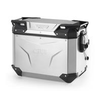 Valise latérale alu gauche sans barillet moto Givi Outback Argenté TU
