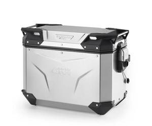 Valise latérale alu gauche sans barillet moto Givi Outback Argenté TU