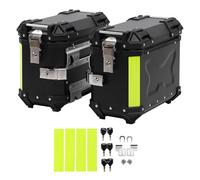 Valise Latérale de Moto en Alliage D'aluminium 28 L avec Verrou de sécurité, Boîte de Rangement Latérale Antichoc pour Bagages de Casque, Dégagement Rapide pour et