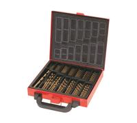 Valise métallique 120 forets métaux HSS 5% cobalt taillés meulés de 1 à 10mm DRAKKAR TOOLS - 23290