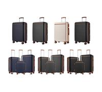 Valise Milan : Lot de 3 valises / Crème et marron