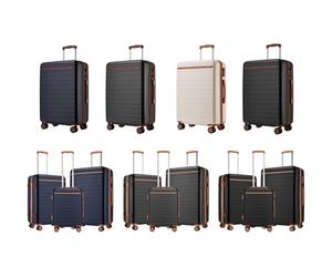 Valise Milan : Valise cabine - 55 x 40 x 20 cm / Noir et marron