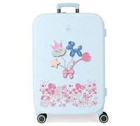Valise moyenne Ballons Enso Turquoise 48x70x28 cm ABS rigide Fermeture TSA intégrée 79L 4,32 kg 4 Roulettes doubles