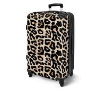 Valise Moyenne - NoBoringSuitcases - Bagage Soute 67x43x25cm - Rigide - 4 roulettes 360° et Serrure Code - 72L - Motif panthère