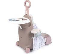 Valise Nurserie 3 en 1 - Baby Nurse - Pour Poupons jusqu'a 42cm - Beige/Rose/Blanc