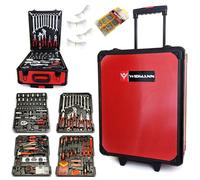 Valise outil, WIdmann 254ALC, coffret de garagiste, mécanicien de 254 pièces, pinces, tournevis, clés, scie, marteau