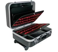 Valise - PEREL - ABS 455x335x190mm - Noir - 4 compartiments