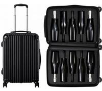 Valise pour bouteille de vin | Peut contenir 10 bouteilles de taille standard de 750 ml | Valise universelle à roulettes approuvée par la TSA pour les professionnels et les consommateurs, cadeau pour