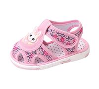 Valise pour Chaussures Chaussures de Marche Filles Sandales Semelle Plate antidérapant léger Creux Respirant Confortable Doux supérieur Organisateur De Chaussures (Pink, 22.5 Toddler)