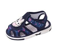 Valise pour Chaussures Chaussures de Marche Filles Sandales Semelle Plate antidérapant léger Creux Respirant Confortable Doux supérieur Organisateur De Chaussures (Dark Blue, 22.5 Toddler)