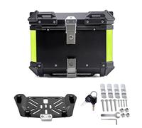 Valise pour Moto pour Casque Top Case 28 L à 100 L,Boîte arrière de Moto,Coffre arrière pour Moto,Valise Scooter Argent/Noir,Bagages Étanches pour Motos(Black,45 L)