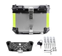 Valise pour Moto pour Casque Top Case 28 L à 100 L,Boîte arrière de Moto,Coffre arrière pour Moto,Valise Scooter Argent/Noir,Bagages Étanches pour Motos(Argent,45 L)