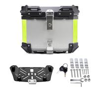 Valise pour Moto pour Casque Top Case 28 L à 100 L,Boîte arrière de Moto,Coffre arrière pour Moto,Valise Scooter Argent/Noir,Bagages Étanches pour Motos(Argent,36 L)
