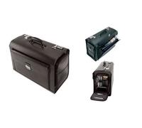 Valise pour pilotes - ALASSIO - VERONA - Cuir - Noir - Dimensions 480x215x308 mm