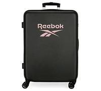 Valise Reebok Beverly Medium Noir 48x68x26 cms Rigide ABS Serrure latérale à combinaison 70L 3 kgs 4 Roues