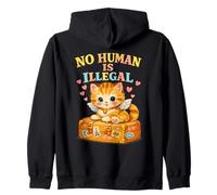 Valise rétro avec Ailes de Chaton « No Human is Illegal » Sweat à Capuche
