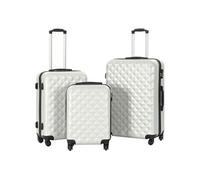 Valise rigide 3 pcs Argenté brillant ABS 91887
