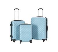 vidaXL Valise rigide 3 pcs Bleu ABS 91889 Bleu G