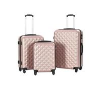 vidaXL Valise rigide 91888 3 pièces ABS Doré rose