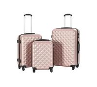 Valise rigide 3 pcs Doré rose ABS 91888