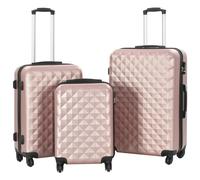 Valise Rigide 3 Pcs Doré Rose Abs Doré