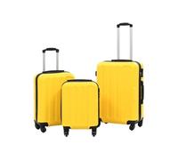 Valise rigide 3 pcs Jaune ABS 91876