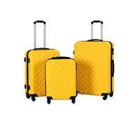 Valise rigide 3 pcs Jaune ABS 91890