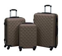 vidaXL Ensemble de valises rigides 3 pcs Marron ABS Brun