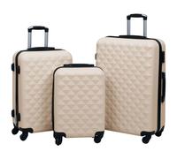 Valise Rigide 3 pcs Jaune ABS Voyage Trolley Bagage Vacances Cabine vidaXL