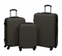Valise Rigide 3 pcs Jaune ABS Voyage Trolley Bagage Vacances Cabine vidaXL