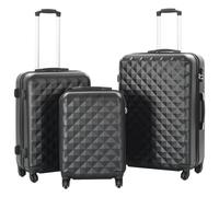 vidaXL Valise rigide 91886 3 pièces ABS Noir