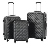 Valise rigide 3 pcs Noir ABS