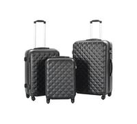 Valise rigide 3 pcs Noir ABS 91886