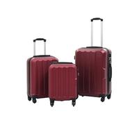 Valise rigide 3 pcs Rouge bordeaux ABS 91874