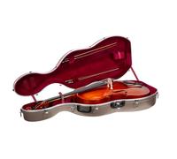 Valise rigide ABS pour violoncelle 3/4 et 4/4 | Finition champagne mate, roulettes, serrure et sangles sac à dos - Étui léger pour étudiants et usage quotidien