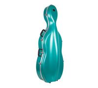 Valise rigide ABS pour violoncelle 3/4 et 4/4 | Texture diamant noire mate, roulettes, serrure et sangles sac à dos - Étui léger pour étudiants et usage quotidien