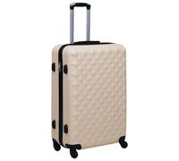 Valise Rigide Doré ABS Trolley Bagage de Voyage Sangle de Serrage vidaXL