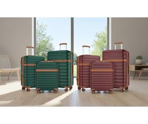 Valise rigide en ABS et PC : 24 pouces / Bordeaux marron