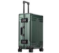 Valise rigide en alliage d'aluminium et de magnésium avec serrure à mot de passe, roue universelle, valise de voyage, Vert, 66 cm